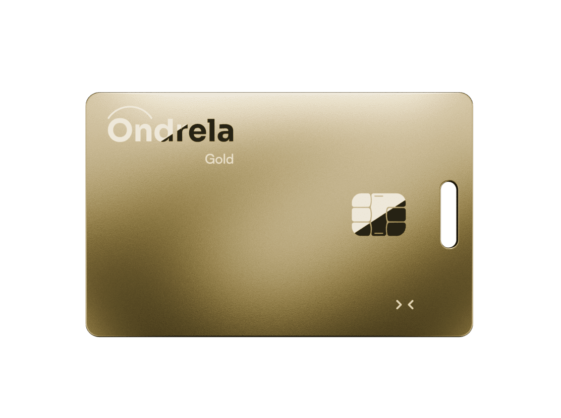 Carte Ondrela dorée
