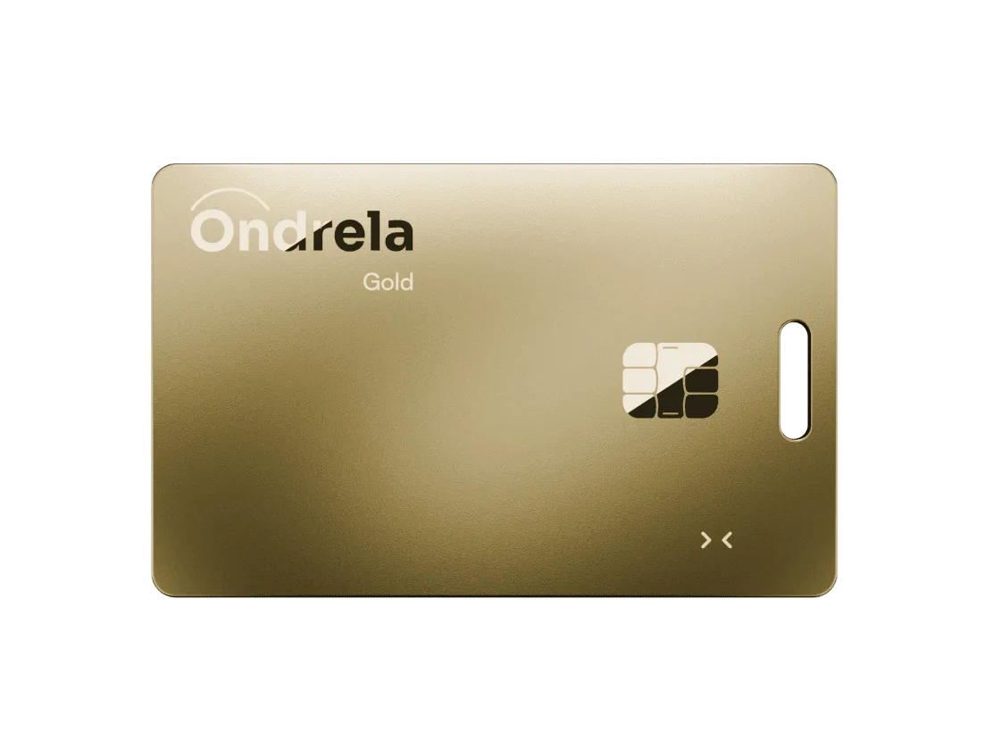 Carte Ondrela dorée